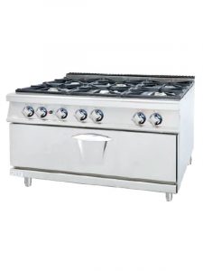 cocina industrial 6 fuegos con horno xl