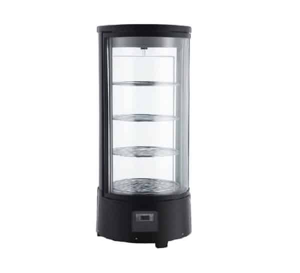 VITRINA PASTELERA REFRIGERDA REDONDA NEGRA