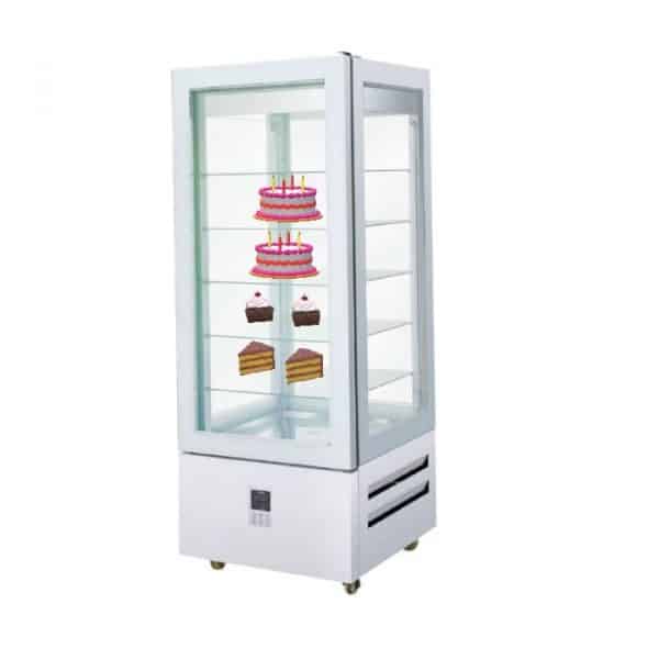 Vitrina Expositora Congelación 4 Caras De Cristal Pastelería Y Heladería