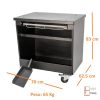 Mesa Carbonera Horno Brasa Pira 70 LUX con medidas